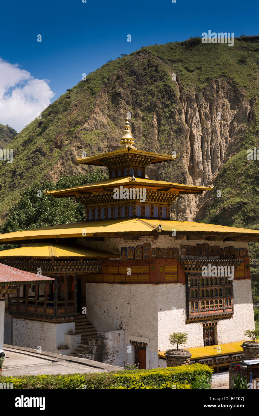 L'est du Bhoutan, Trashigang, Chazam, Gomphu Kora (GOM) pèlerinage du temple Banque D'Images