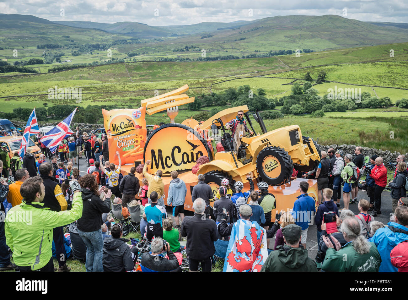 2014 Tour de France dans le Yorkshire sur le col des papillons Banque D'Images 2014 Tour de France dans le Yorkshire sur le col des papillons Banque D'Images