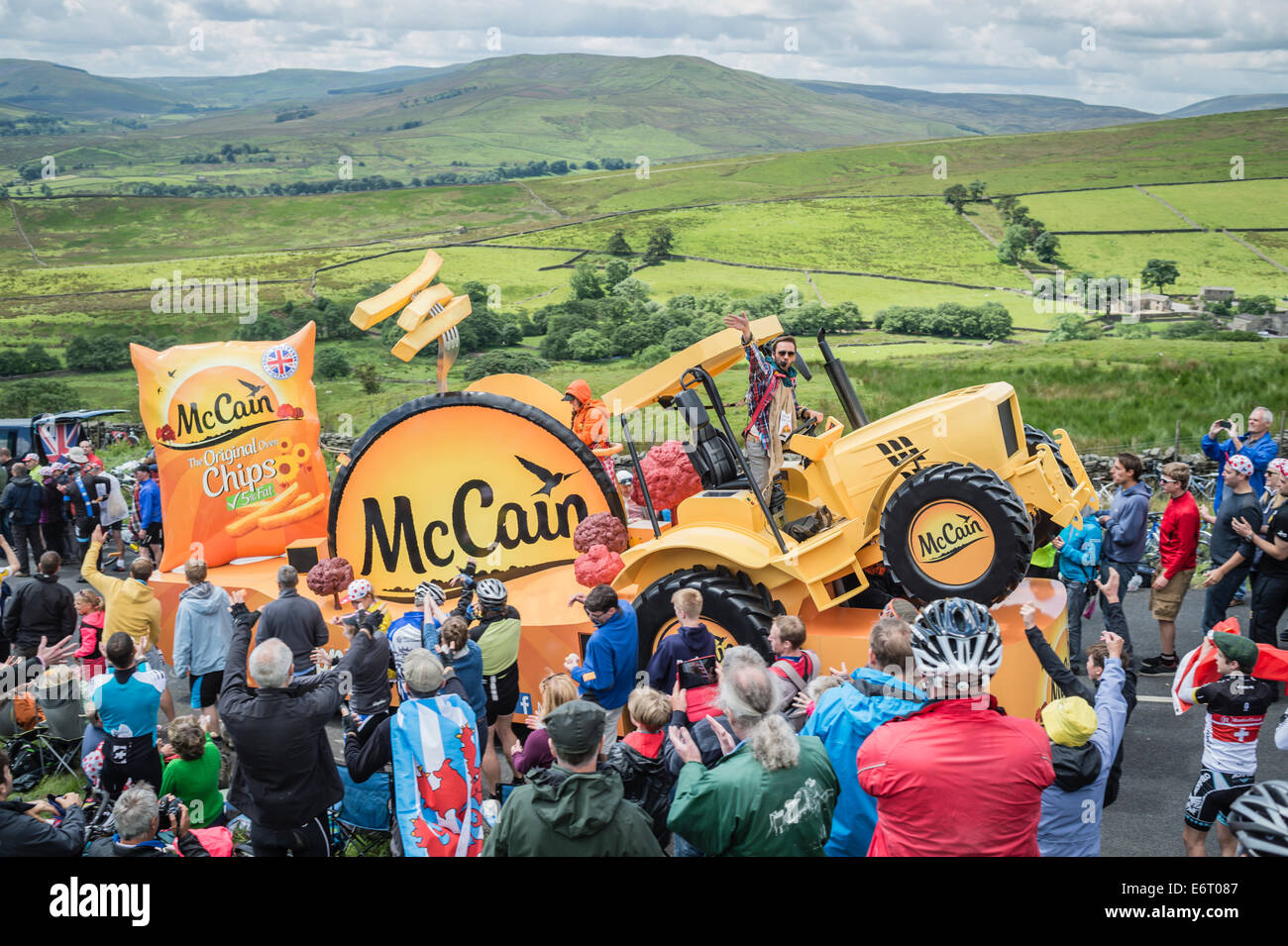 2014 Tour de France dans le Yorkshire sur le col des papillons Banque D'Images 2014 Tour de France dans le Yorkshire sur le col des papillons Banque D'Images