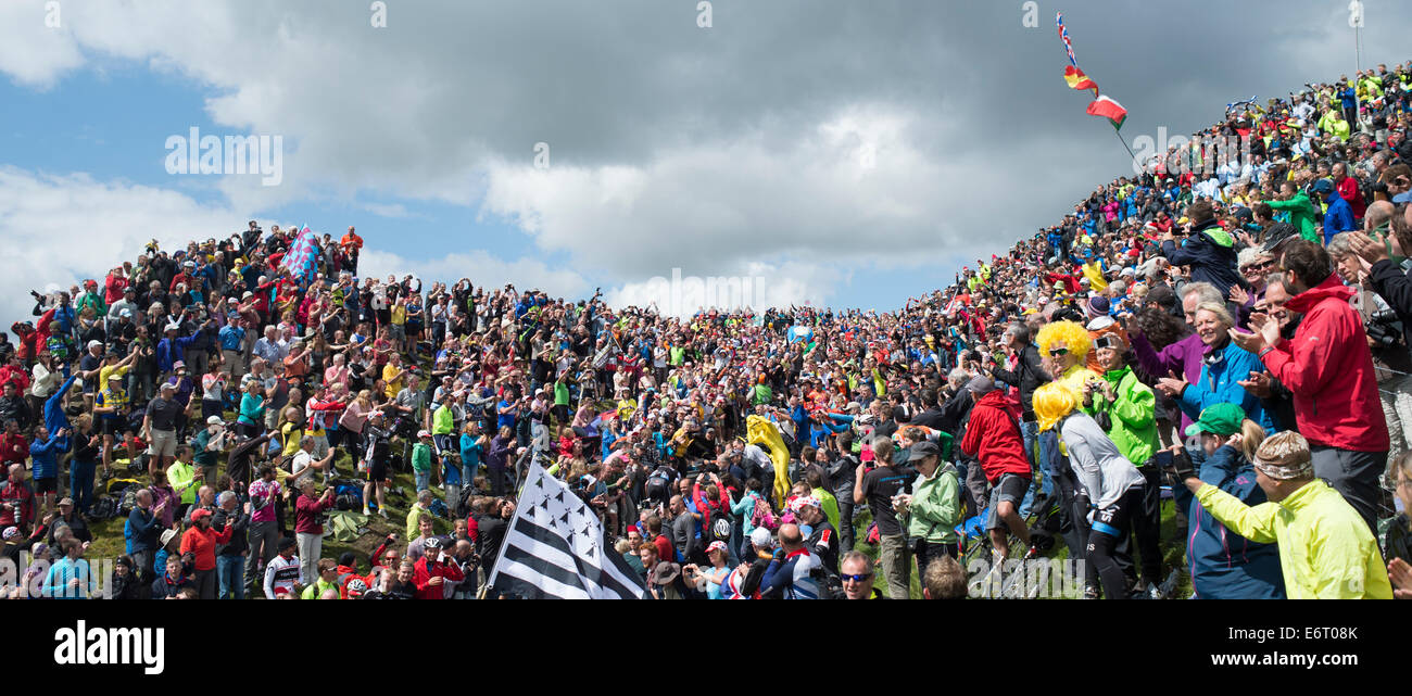 2014 Tour de France dans le Yorkshire sur le col des papillons Banque D'Images 2014 Tour de France dans le Yorkshire sur le col des papillons Banque D'Images