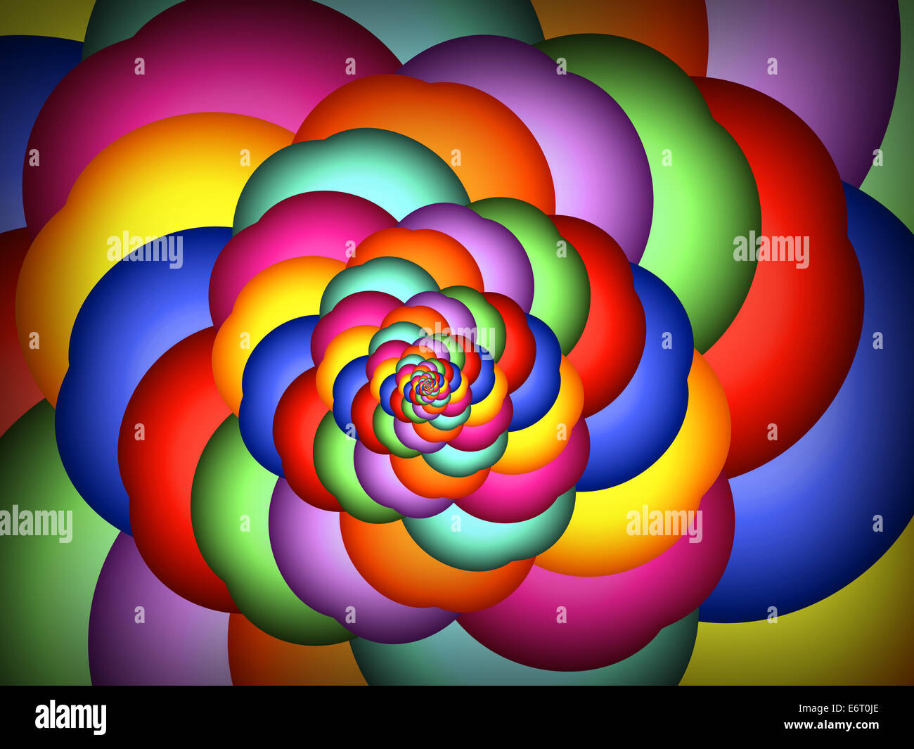 Belle Spirale Arc-en-ciel psychédélique Banque D'Images