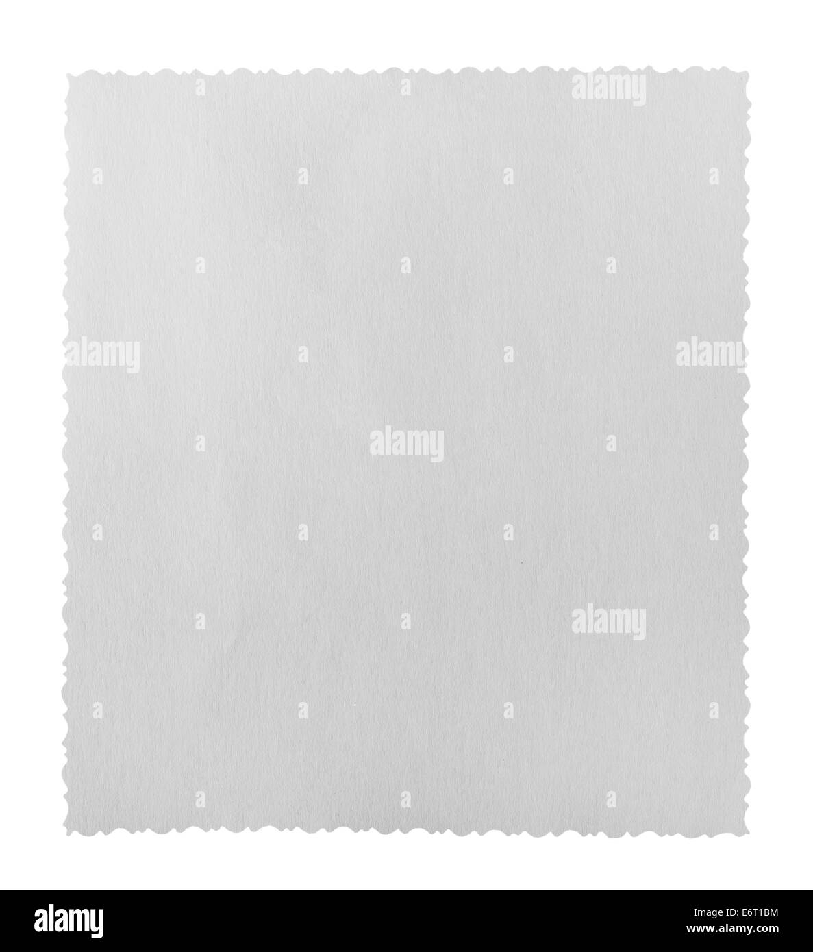 La texture du papier blanc ou d'arrière-plan sur un fond blanc. Clipping Path Banque D'Images