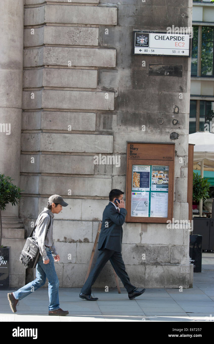 Cheapside Londres Street sign Banque D'Images