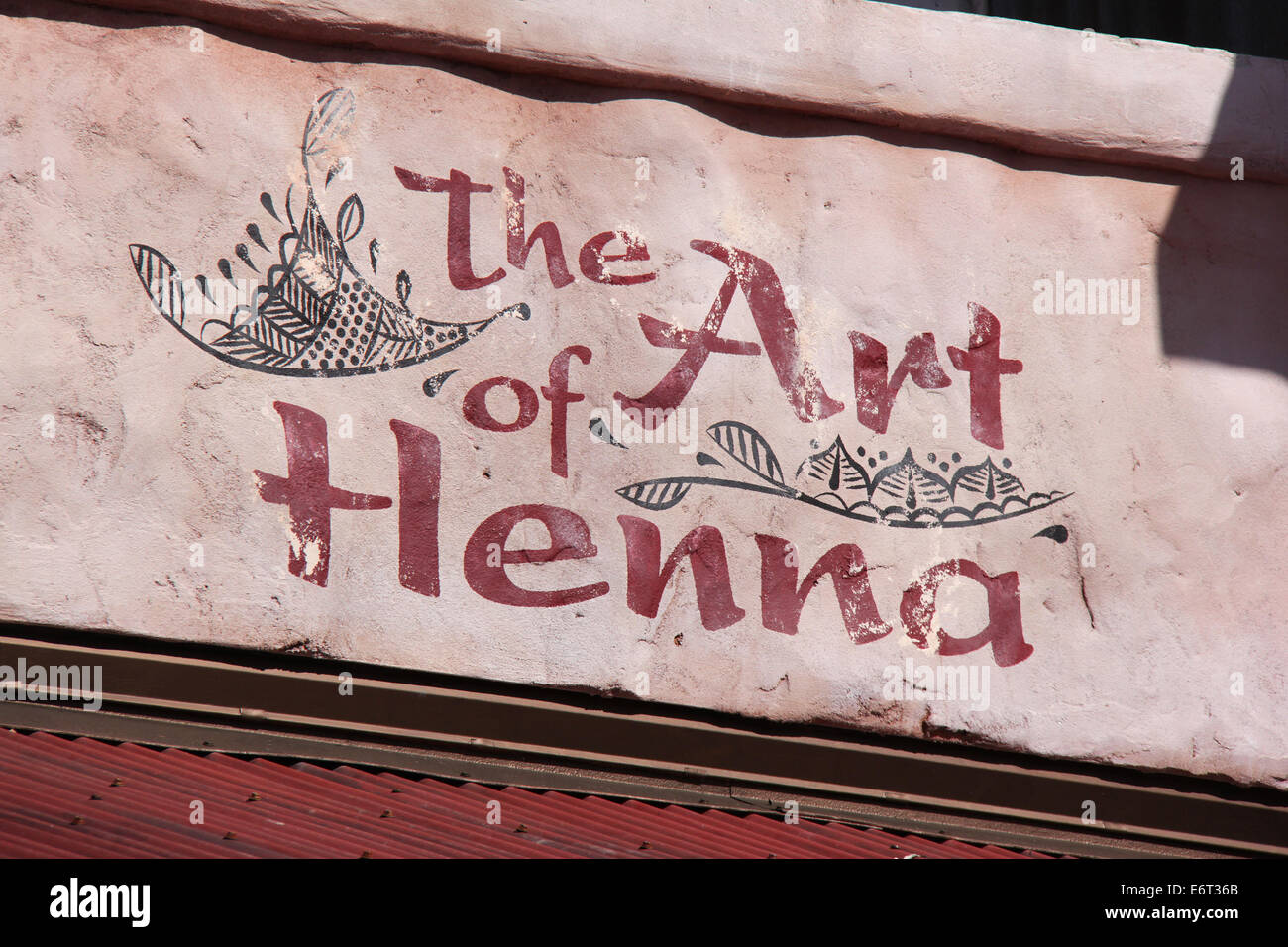 L'art du henné au Maroc salon pavilion au World Showcase d'Epcot Center, Disney World. Banque D'Images