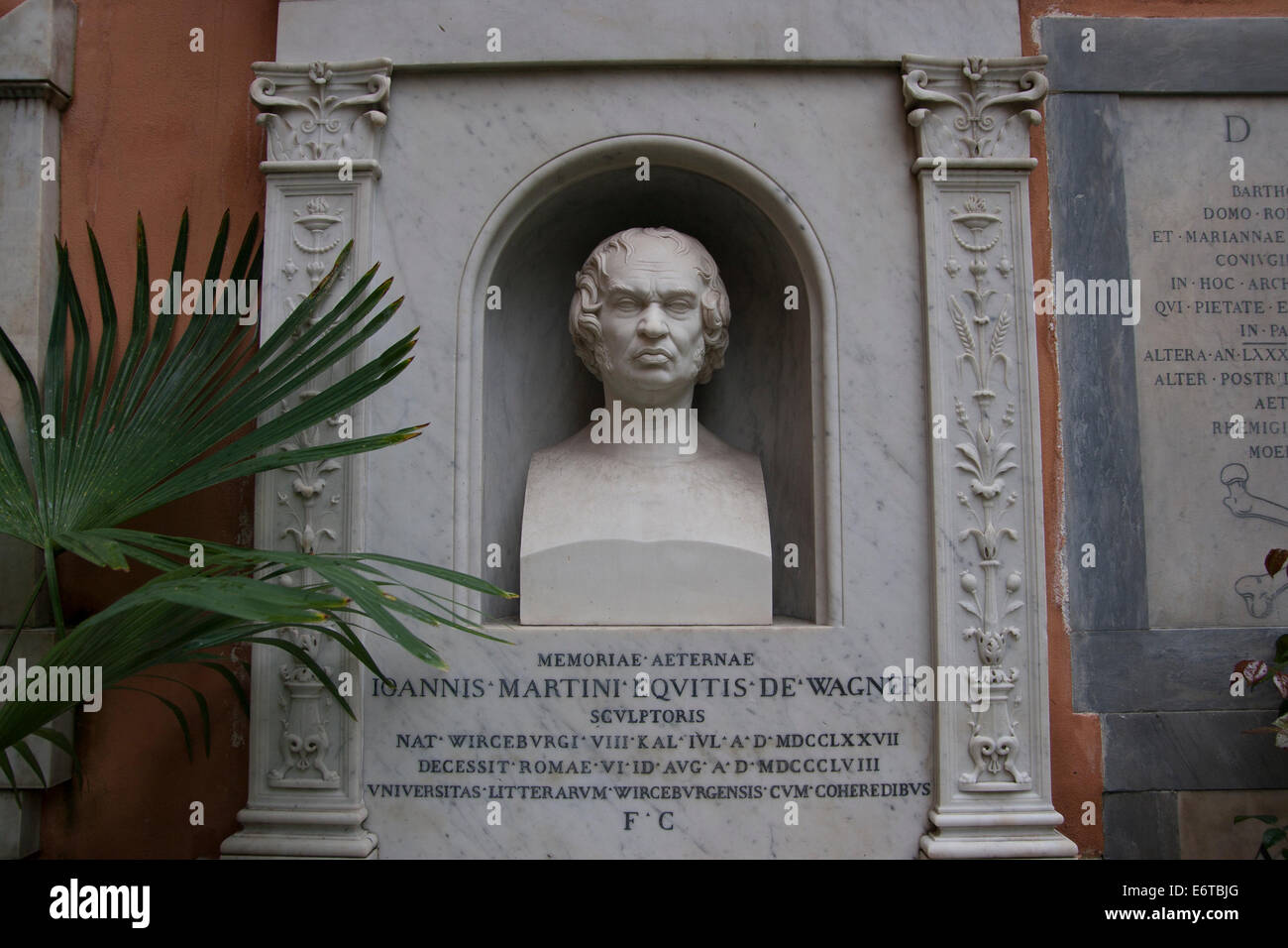 Tombe du Campo Santo Teutonico à Rome (Vatican), de l'Italie. Banque D'Images