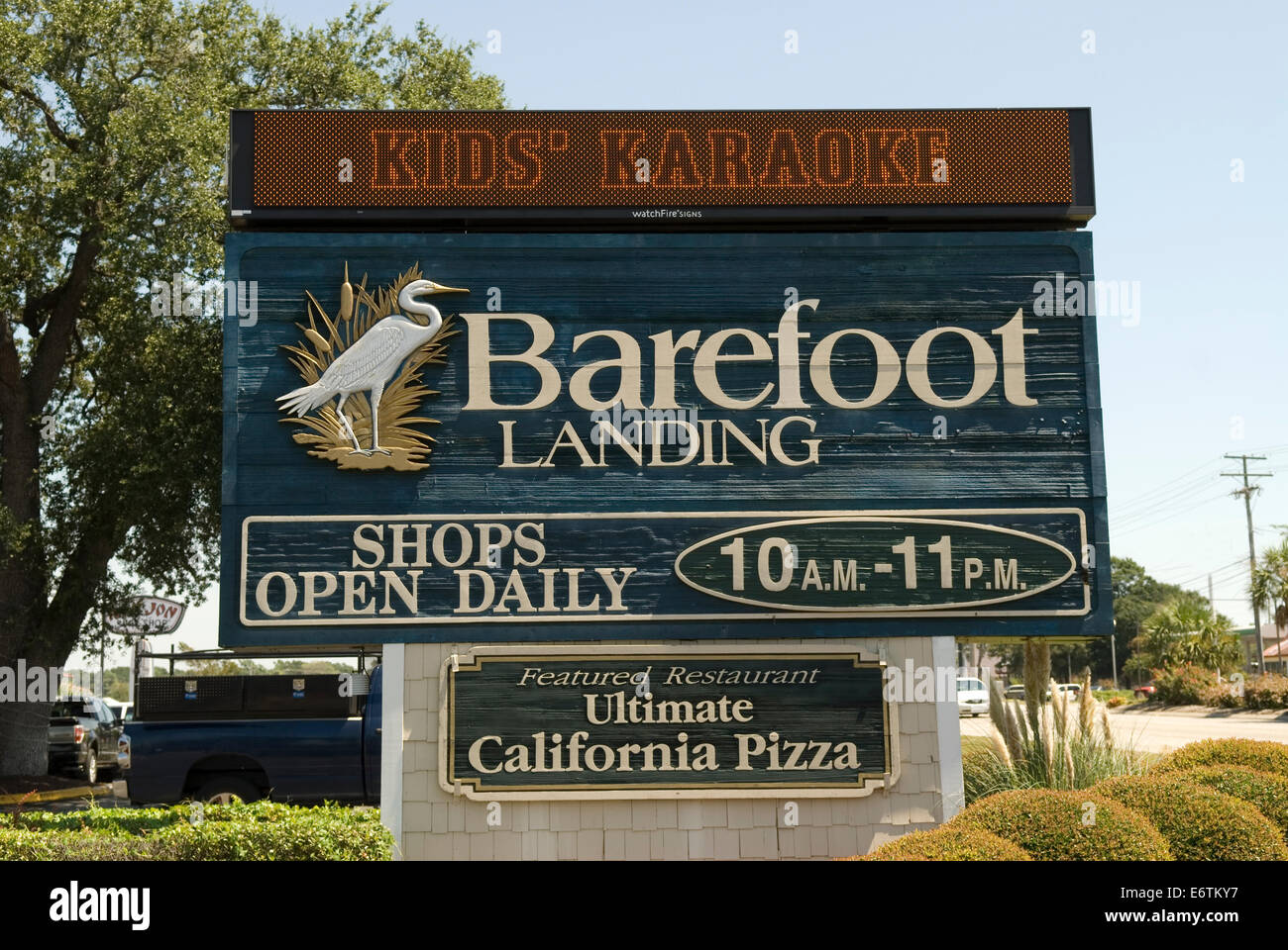 Myrtle Beach Barefoot Landing Signer Caroline du Sud USA Banque D'Images