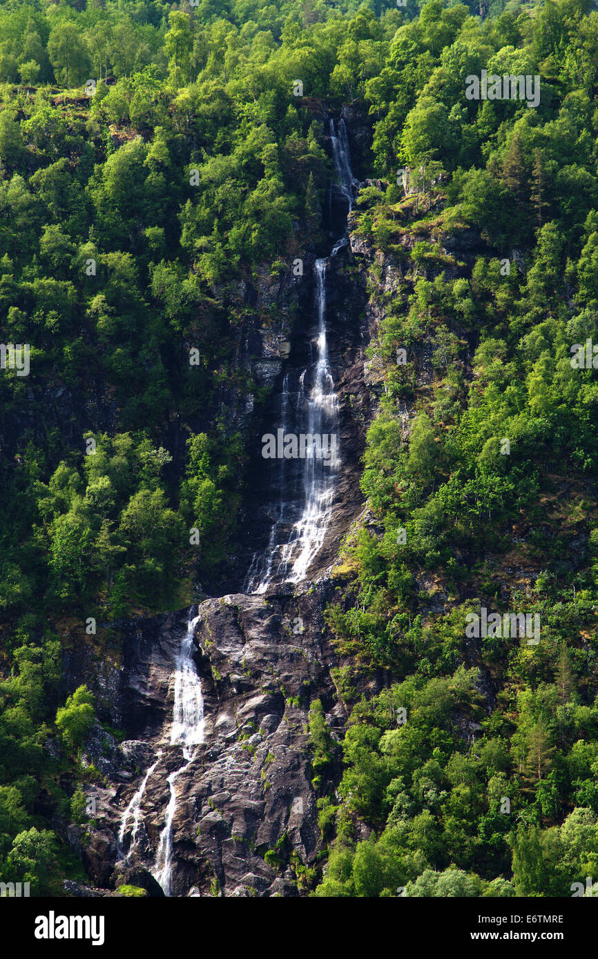 Du nord des Cascades fjords norvégiens. Banque D'Images