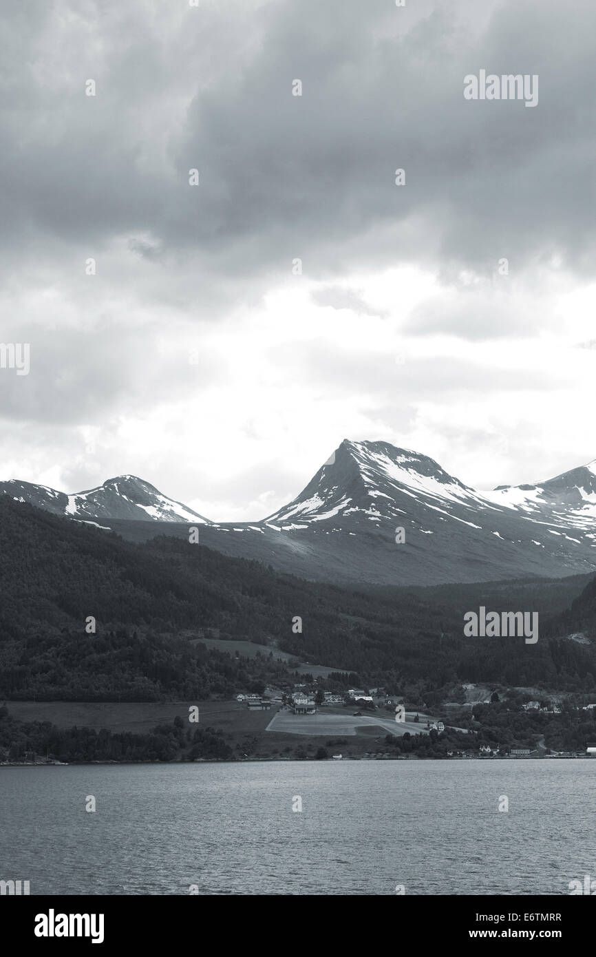 L'Islande en noir et blanc. photos monochromes Banque D'Images