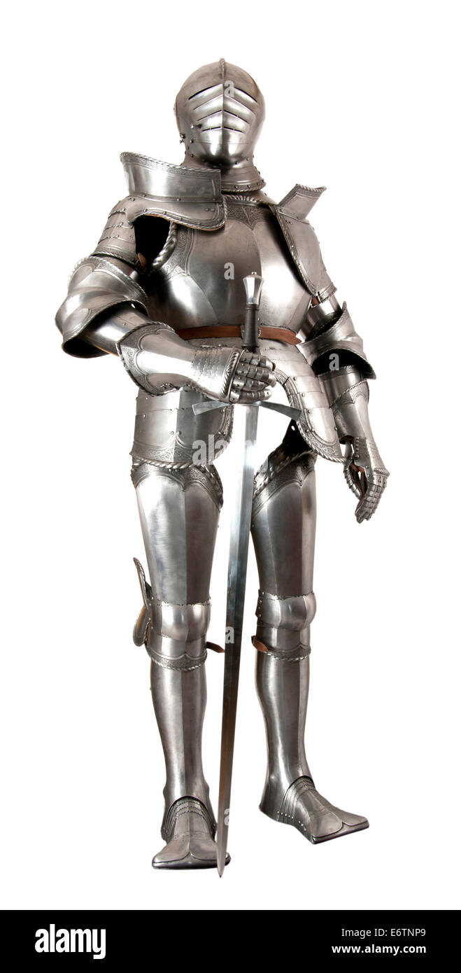 L'armure de chevalier médiéval. Protection métallique du soldat contre  l'arme de l'adversaire Photo Stock - Alamy