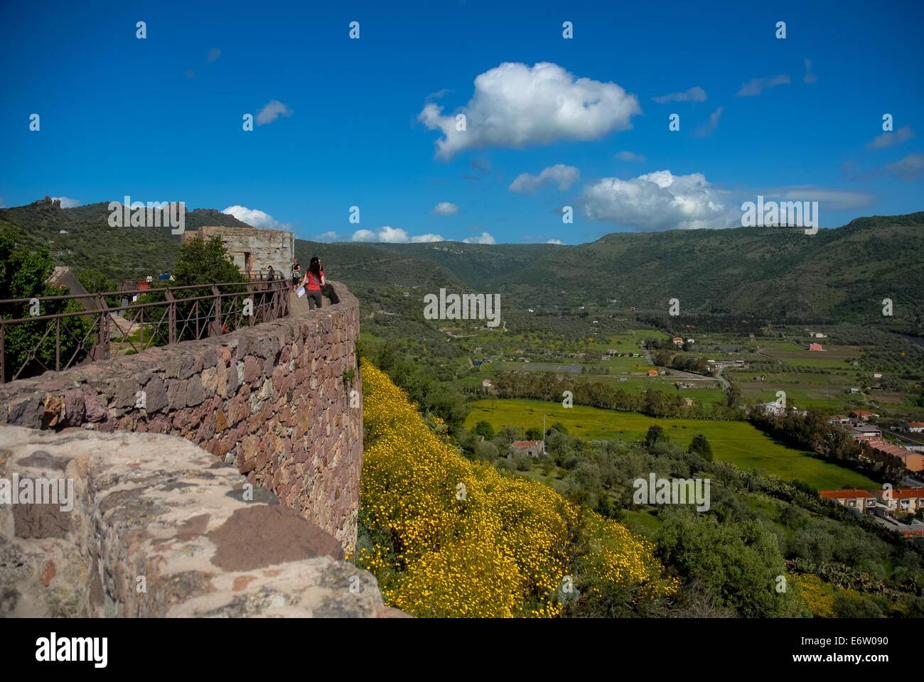 Bosa en Sardaigne, Italie Banque D'Images