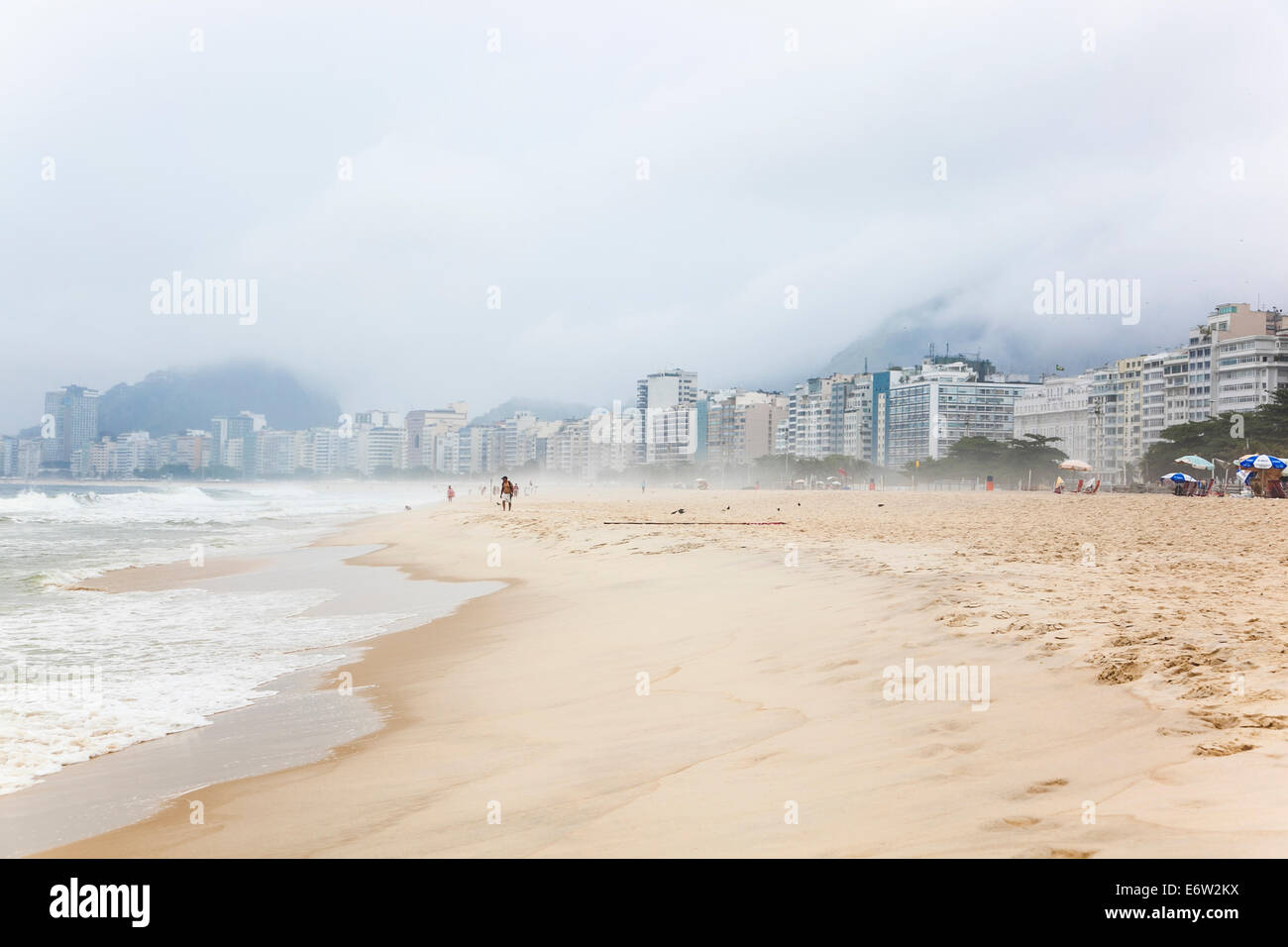 La plage de Copacabana, Rio de Janeiro, Brésil Banque D'Images