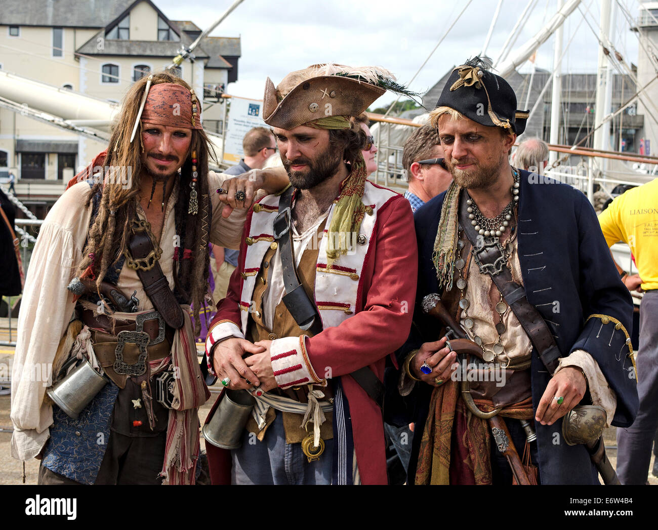 Trois Pirates à Falmouth, Cornwall, UK Banque D'Images