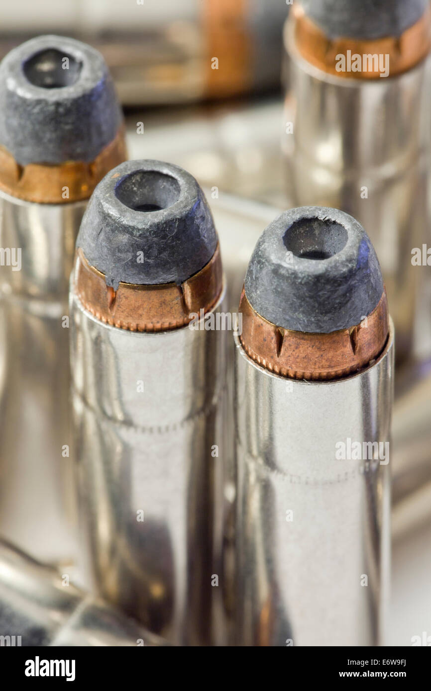 Winchester magnum 357 balles à pointe creuse (munitions) - USA Banque D'Images