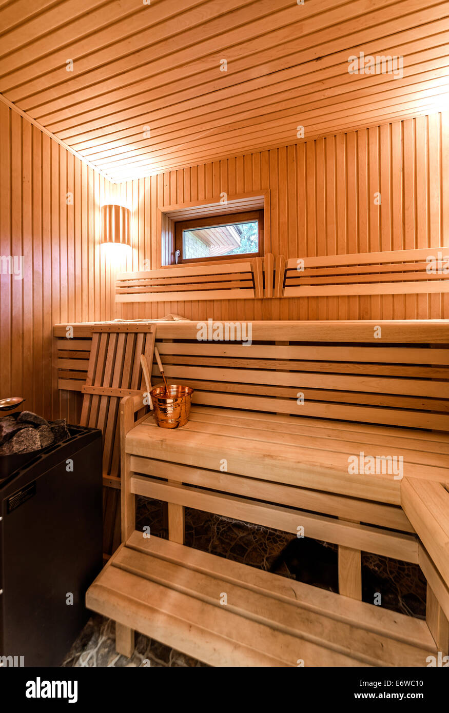 Sauna finlandais Banque D'Images