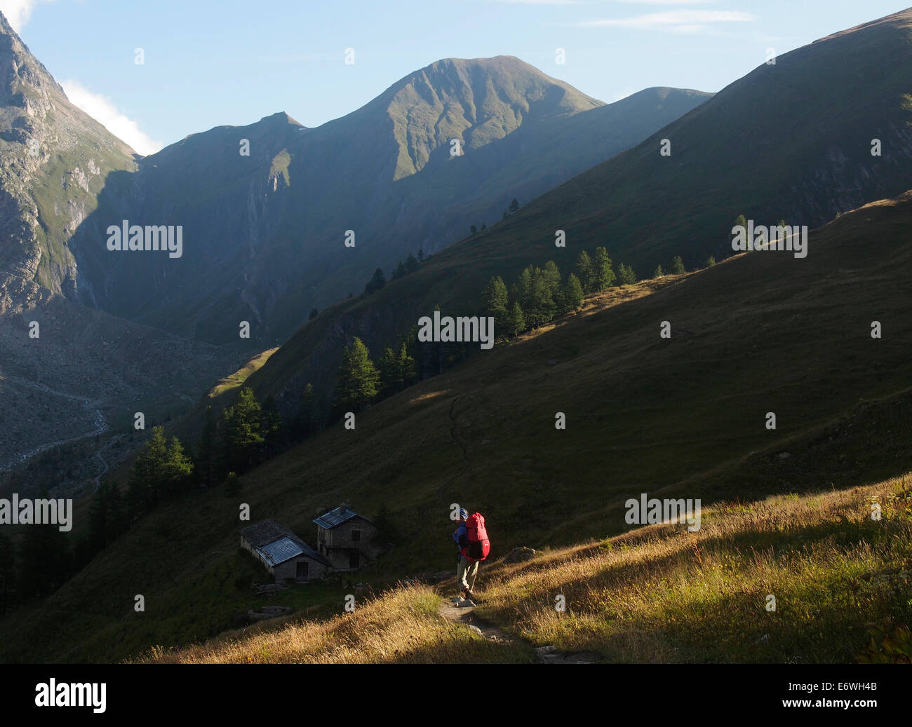 Tour du Mont Blanc près de l'Arnuva, Italie Banque D'Images