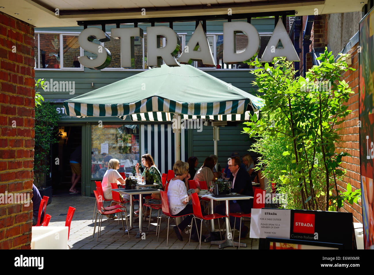 Strada Restaurant Italien, Baddow Road, Chelmsford, Essex, Angleterre, Royaume-Uni Banque D'Images