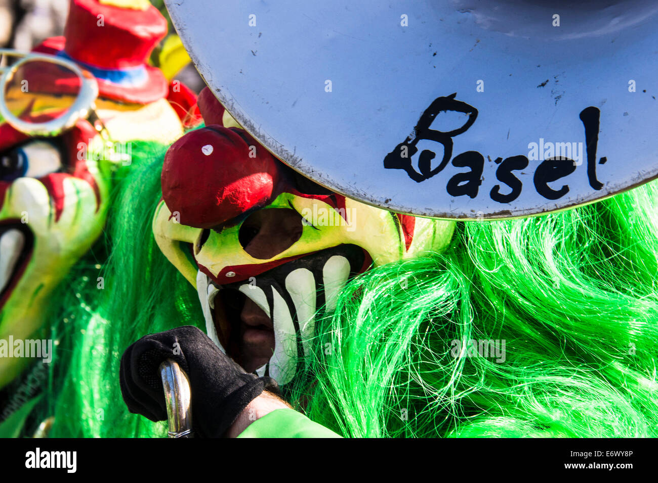 Masques colorés au carnaval, Carnaval de Bâle, le canton de Bâle, Suisse Banque D'Images