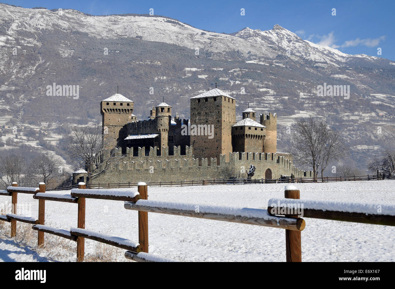 Le château de Fenis, vallée d'aoste, Italie Banque D'Images