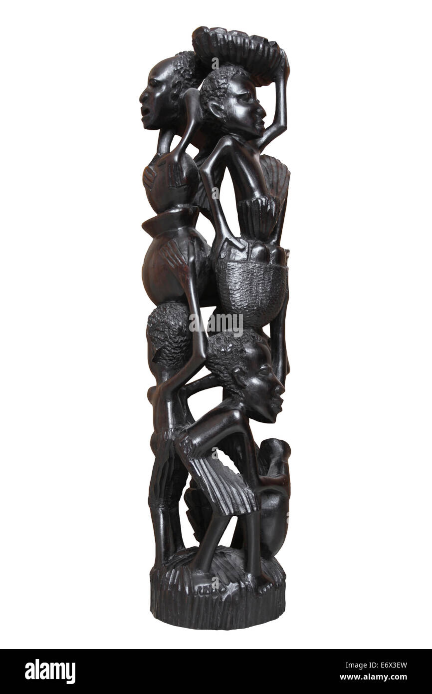Makonde Tanzanie 'Arbre de Vie' Carving Banque D'Images