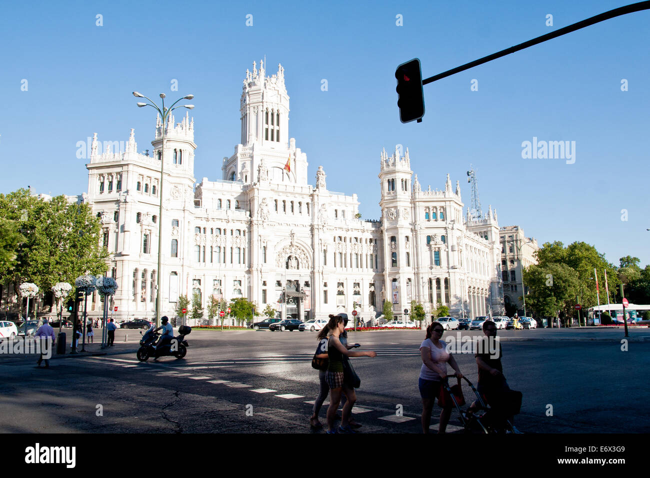 Palacio de Comunicaciones et l'hôtel de ville, Madrid Banque D'Images