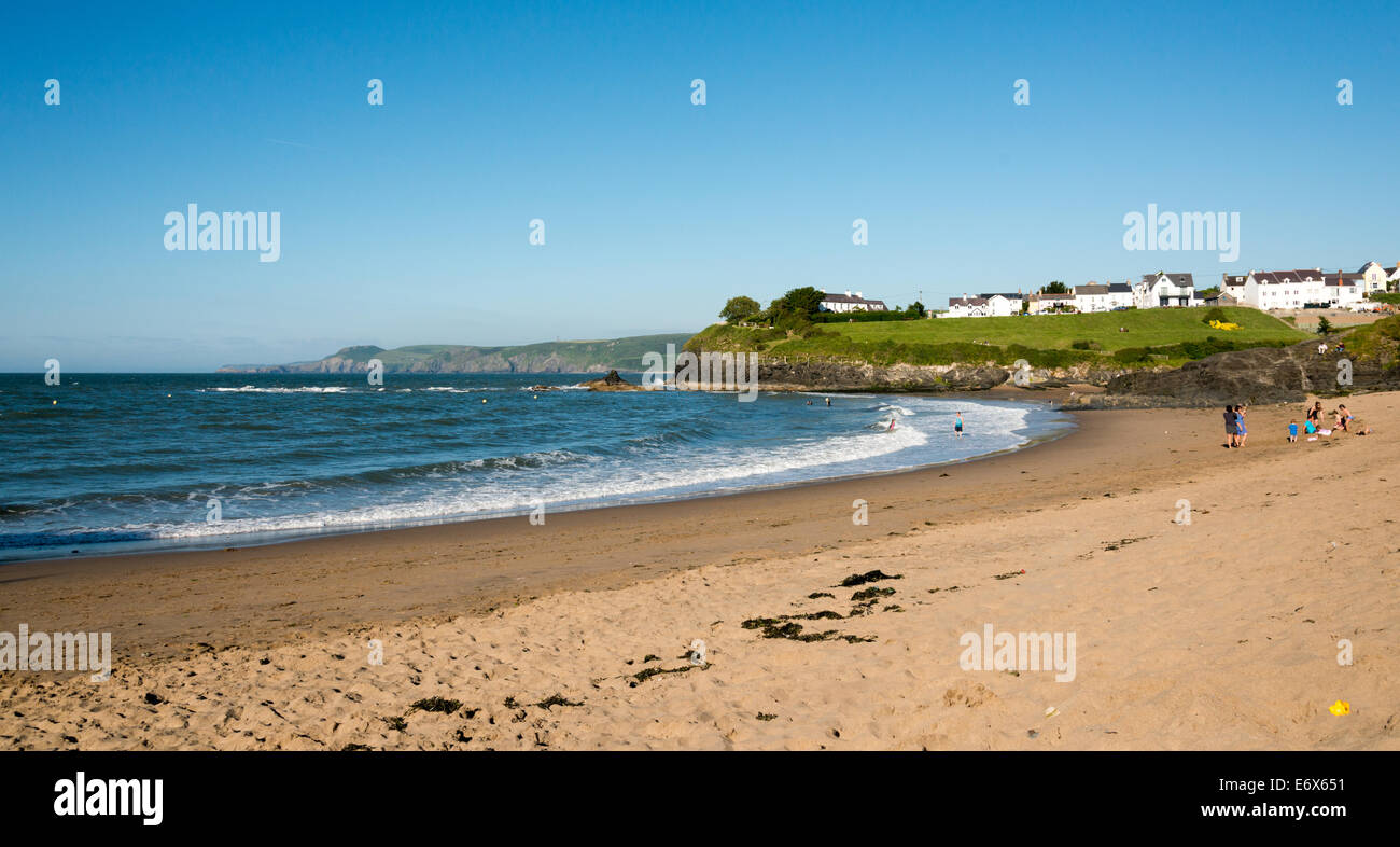 Plage Aberporth Ceredigion, pays de Galles, au Royaume-Uni. Banque D'Images