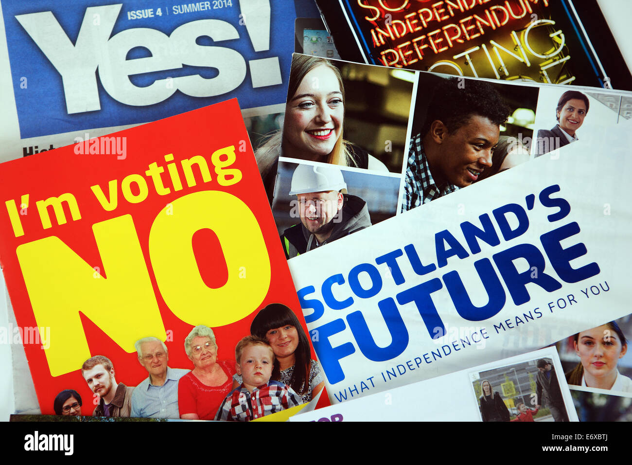 Septembre 2014 Référendum écossais Banque D'Images