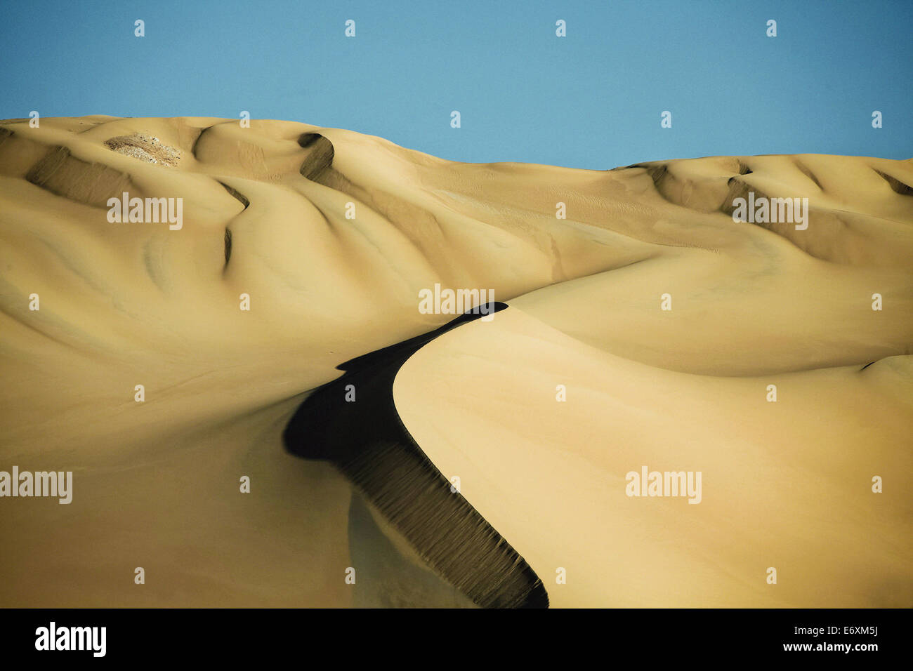 Dunes de sable dans le désert du Sahara, l'Egypte, l'Afrique Banque D'Images