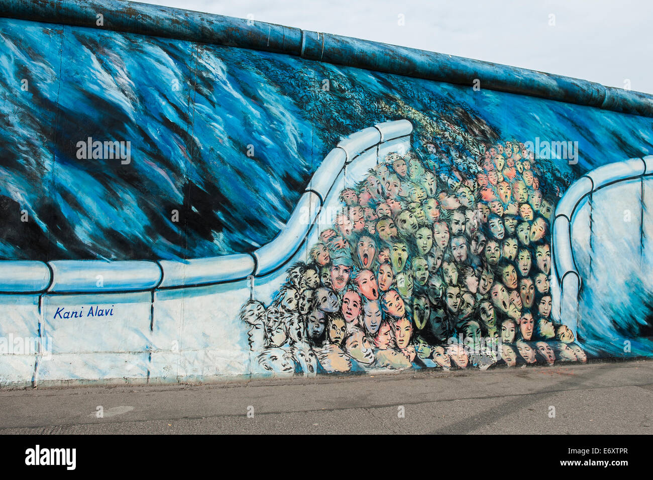 Allemagne,France,Berlin,Hauptstadt,Capitale,Eastside Gallery, mur ouvert par Kani Alavi Banque D'Images