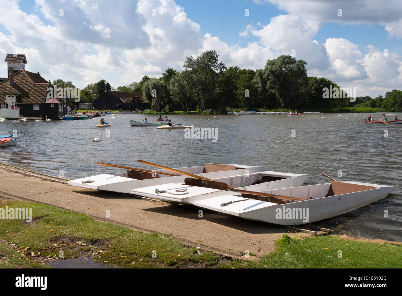 La Meare lac de plaisance, Aldeburgh, Suffolk, Angleterre, Royaume-Uni. Banque D'Images