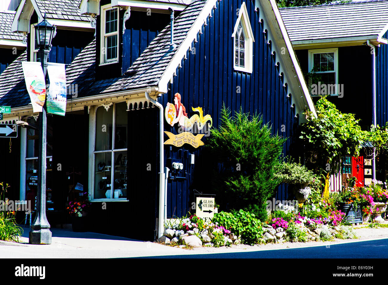 Elora (Ontario) Canada. Quartier commerçant de Elora Banque D'Images