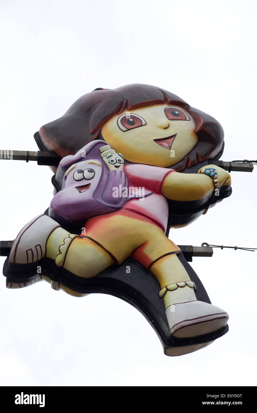 Dora the Explorer Blackpool illuminations Banque D'Images