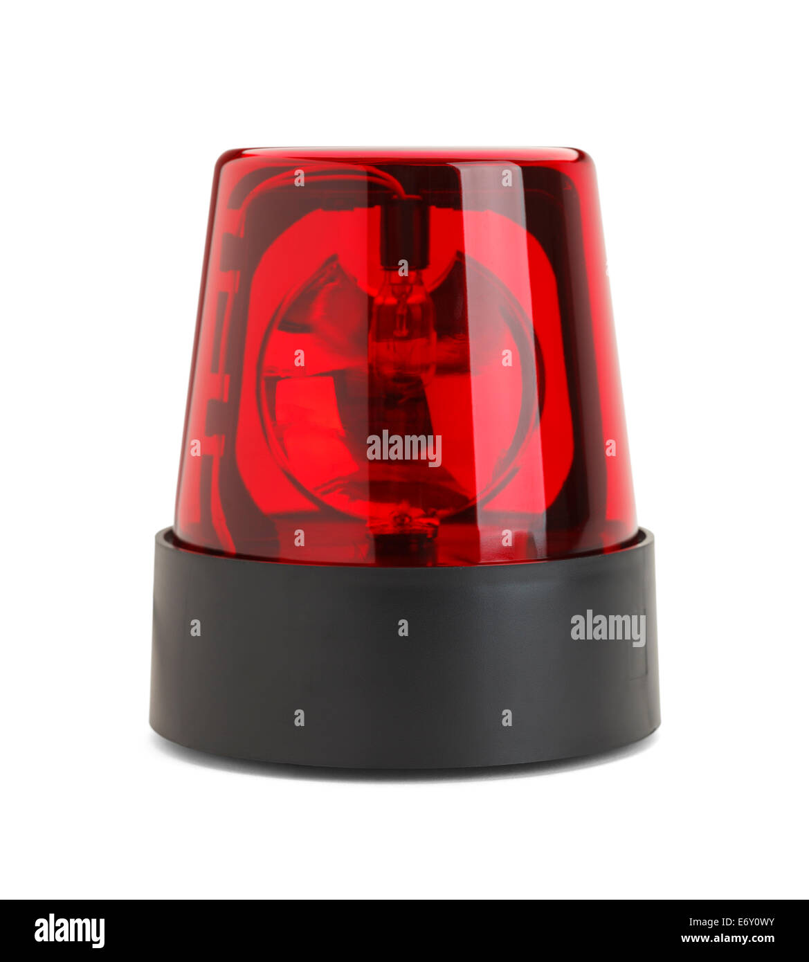 Lumière d'urgence isolé sur fond blanc. Banque D'Images