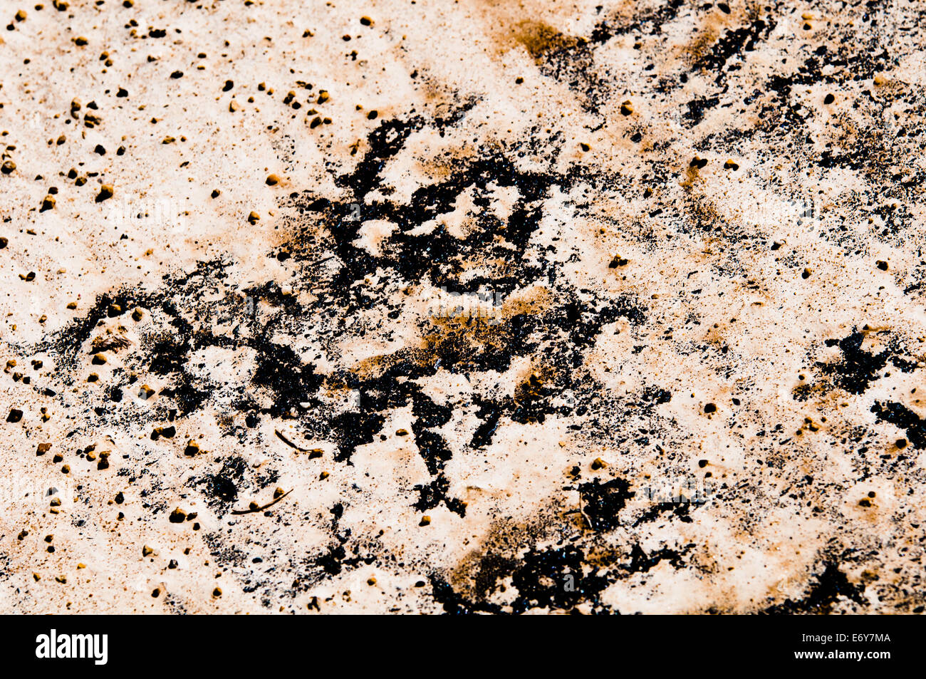 Abstract background de sable, rochers, et l'asphalte Banque D'Images