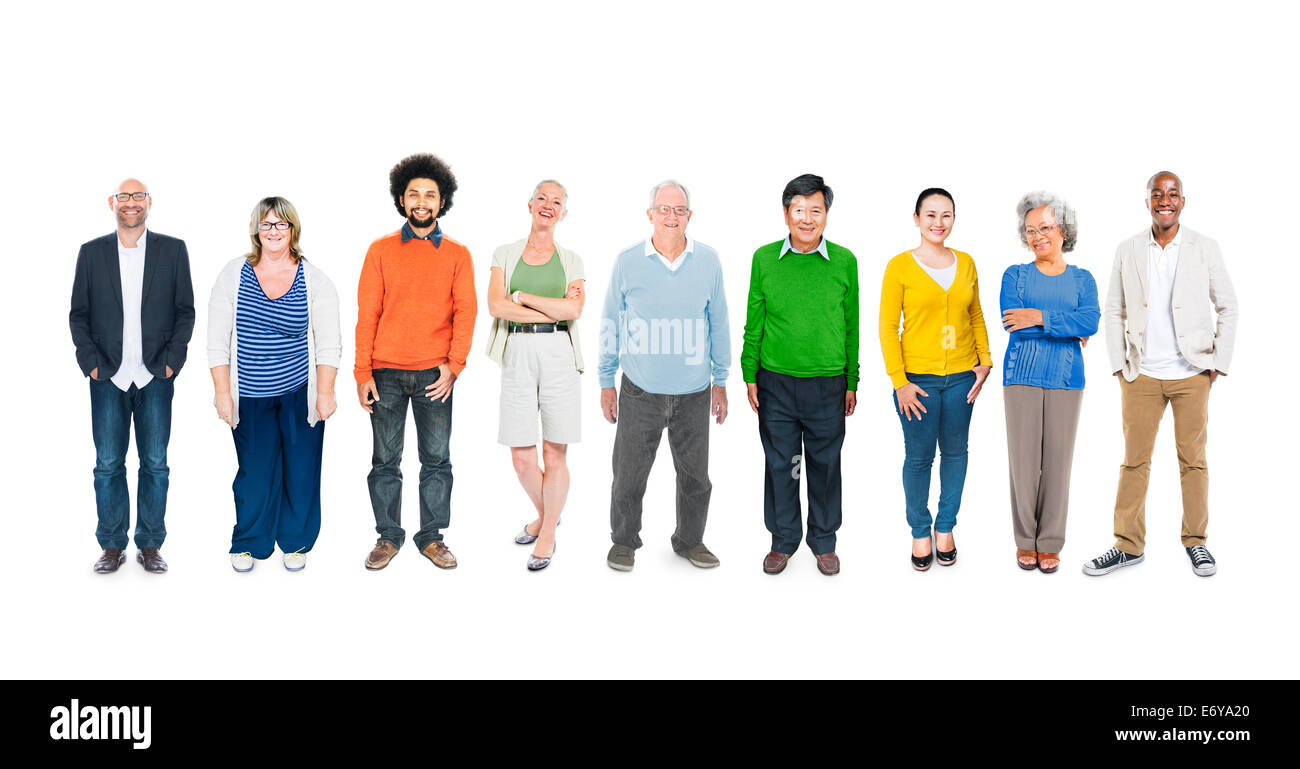 Groupe de gens colorés divers multiethnique Banque D'Images