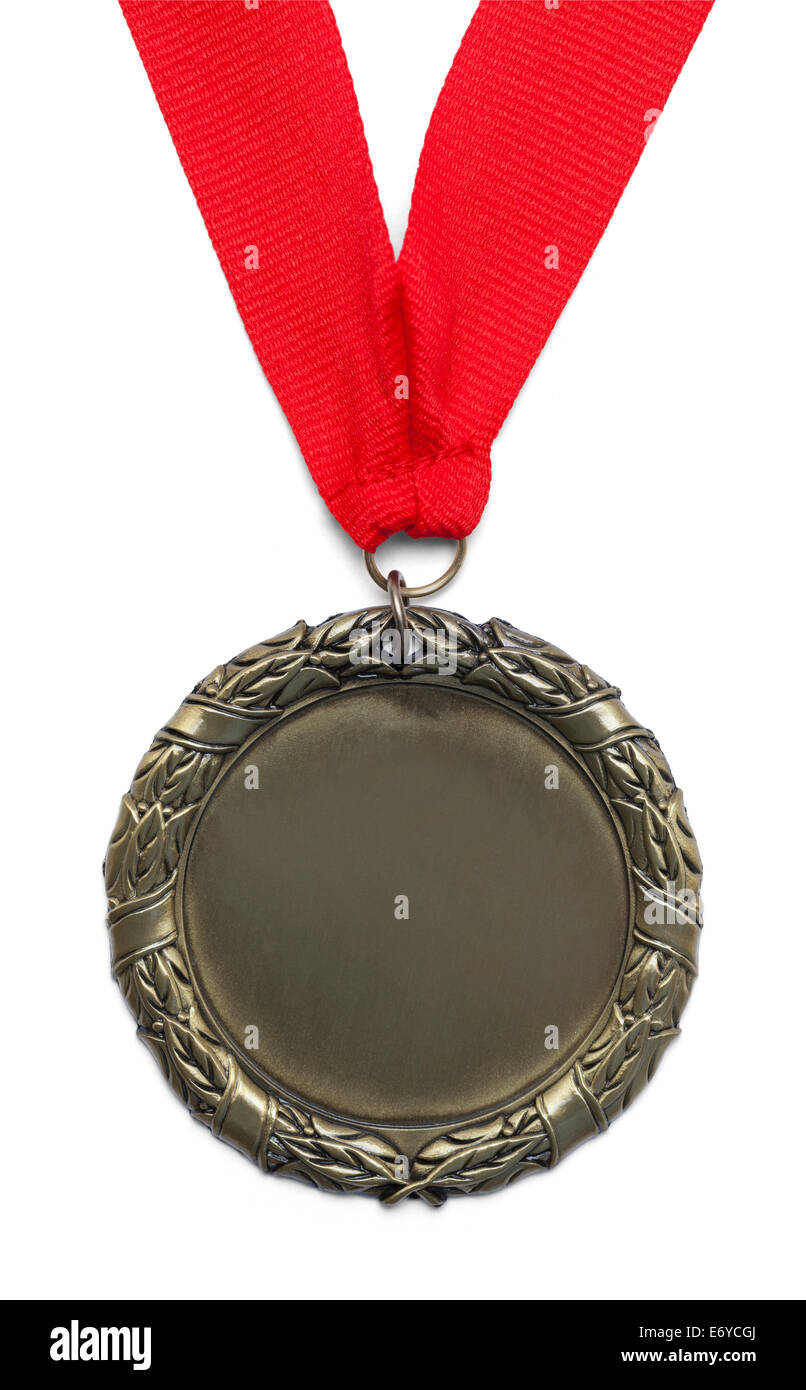 Grand Award médaille avec copie espace isolé sur fond blanc. Banque D'Images
