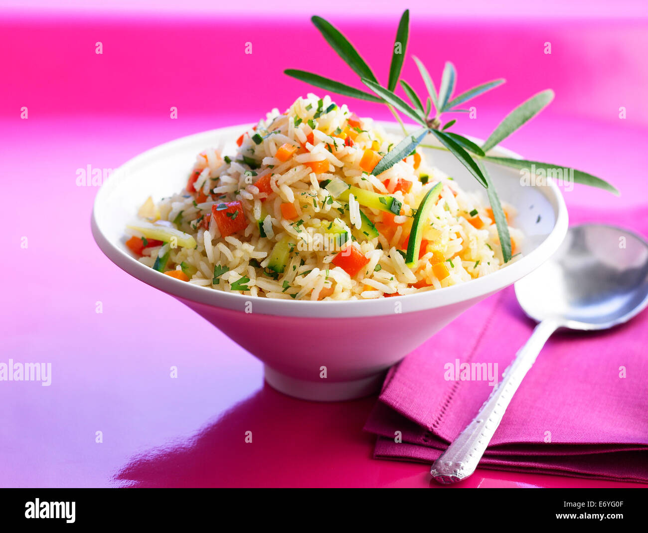Riz à l'indienne Banque D'Images