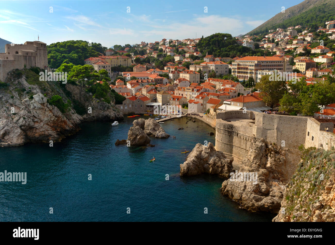 West Bay de vieille ville de Dubrovnik en Croatie Banque D'Images
