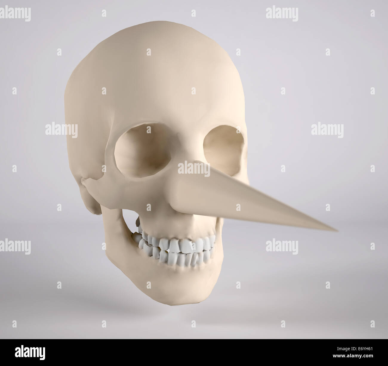 Crane Humain Avec De Gros Nez 3d Illustration Photo Stock Alamy