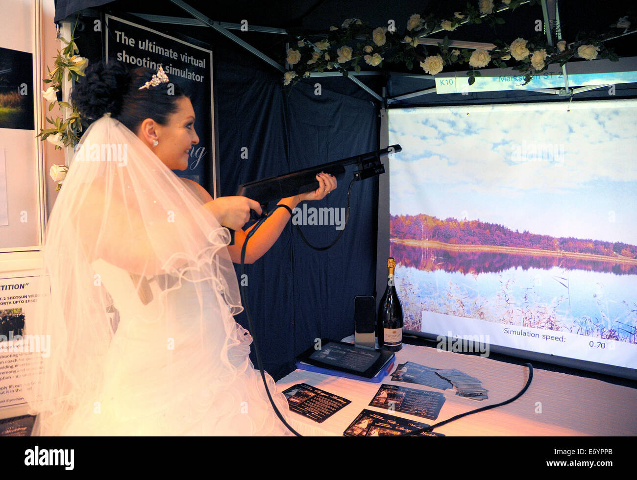 Le mariage National Show qui a eu lieu au NEC de Birmingham - Jour 1 Où : Birmingham, Royaume-Uni Quand : 28 Mars 2014 Banque D'Images