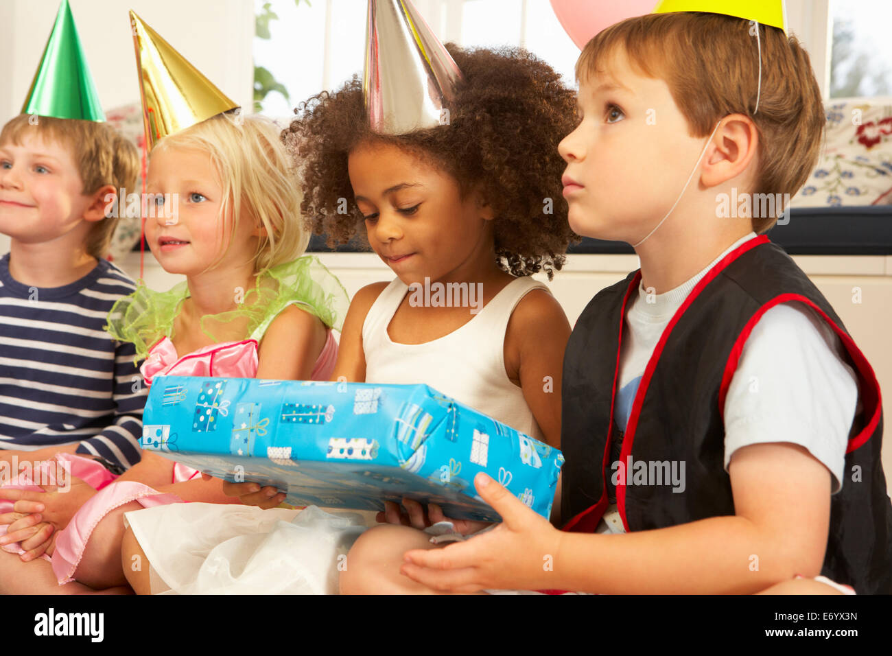 Enfants Clown at party Banque D'Images