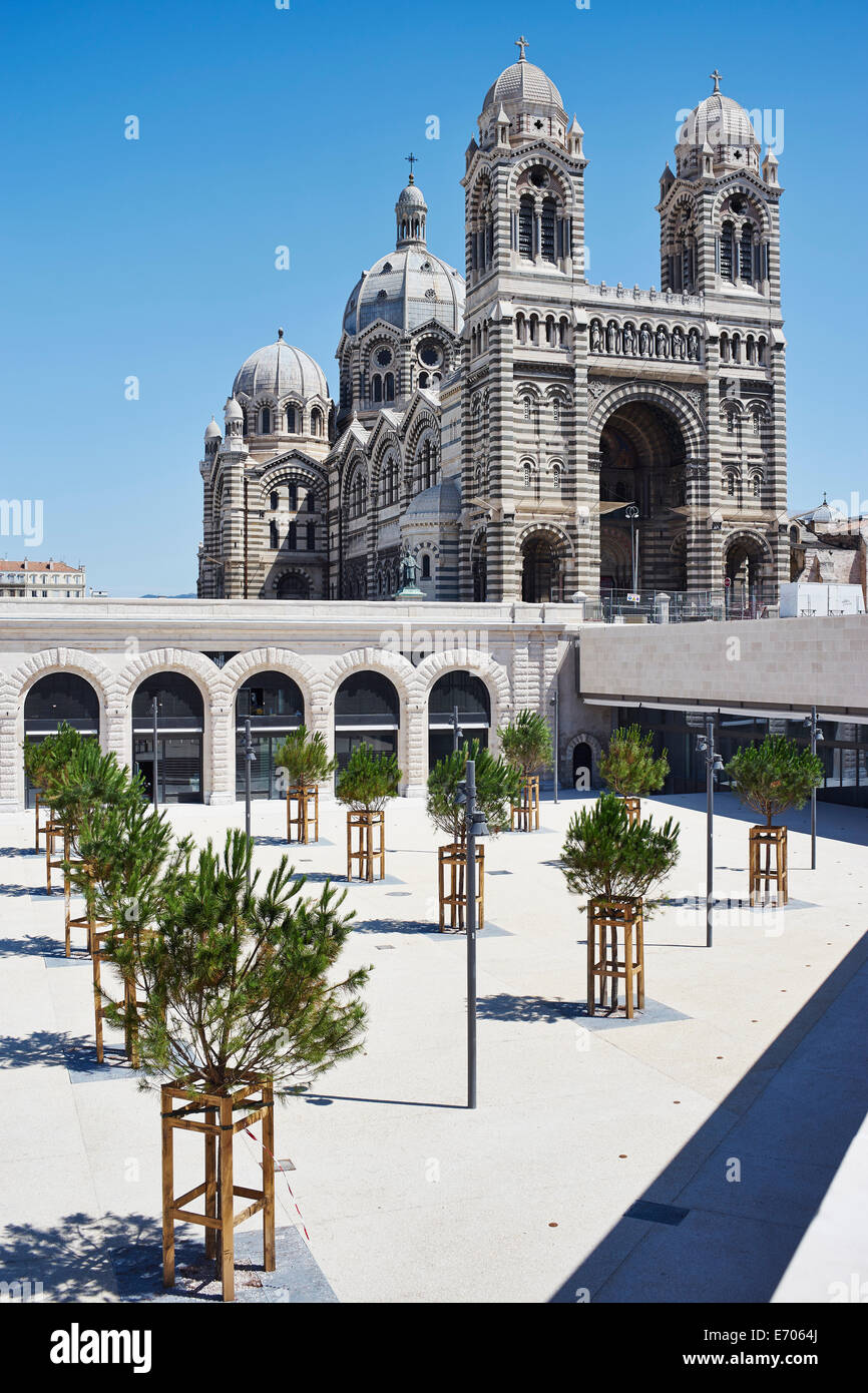 La cathédrale de Marseille, Marseille, France Banque D'Images
