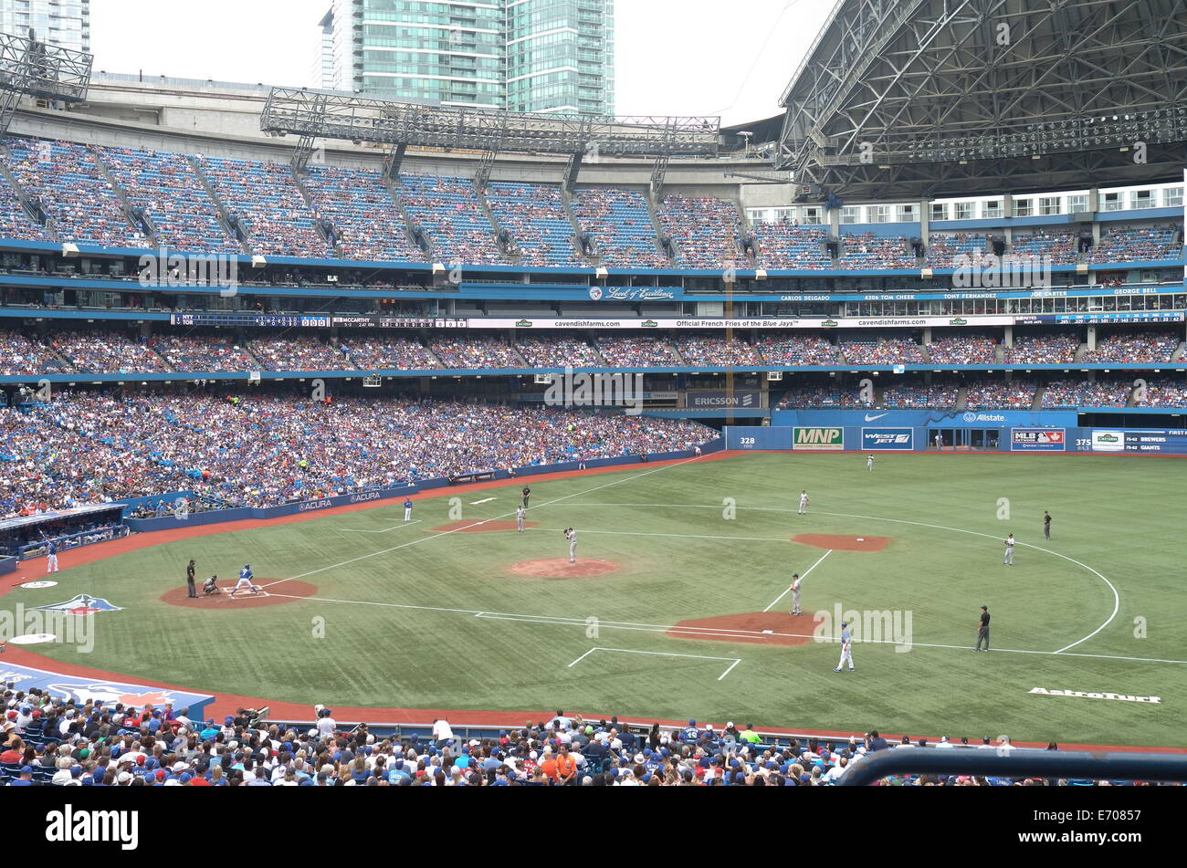 Blue Jays de Toronto en Major League Baseball stadium Canada Rogers Centre Banque D'Images