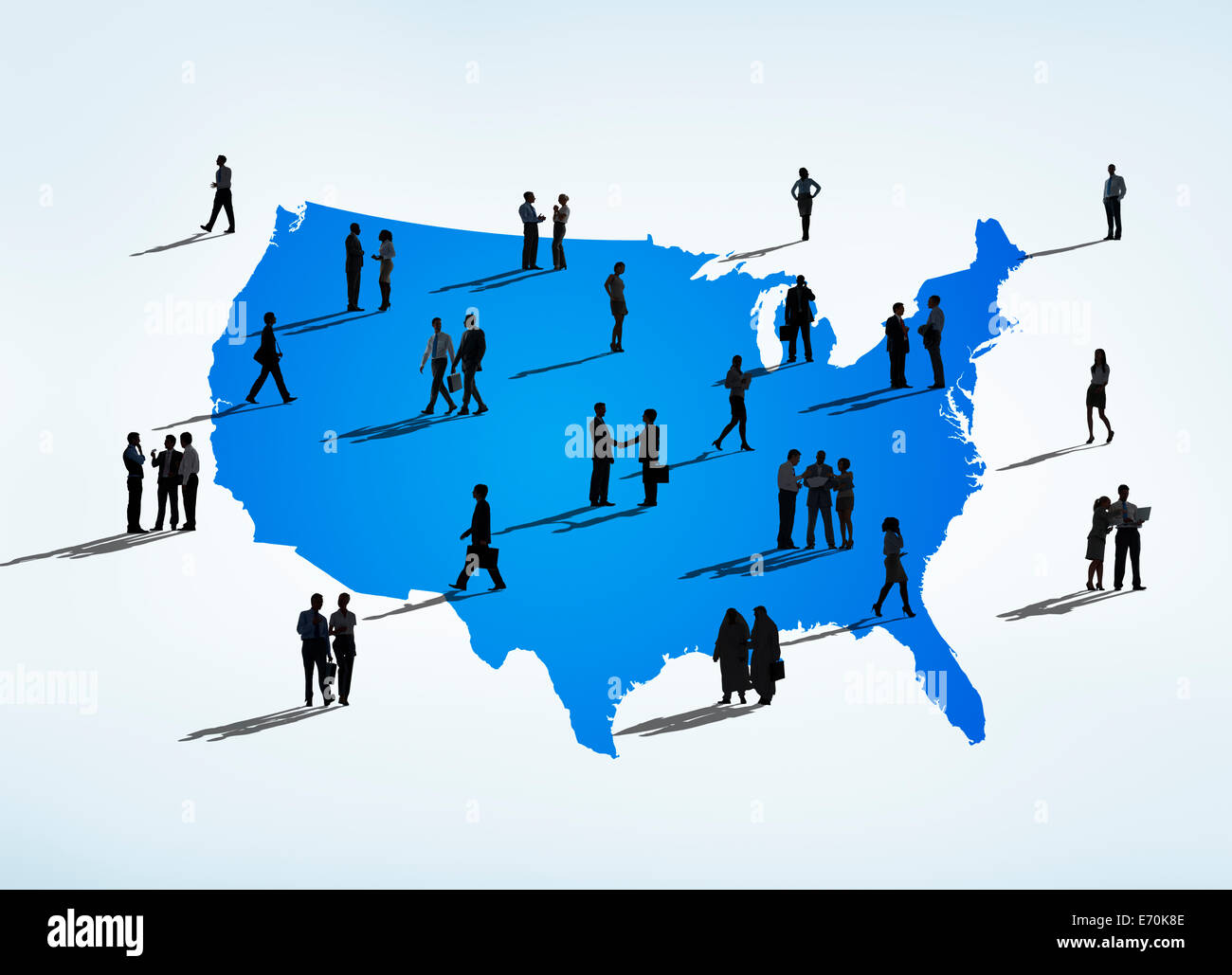 Personnes debout sur la carte du monde Banque de photographies et d ...