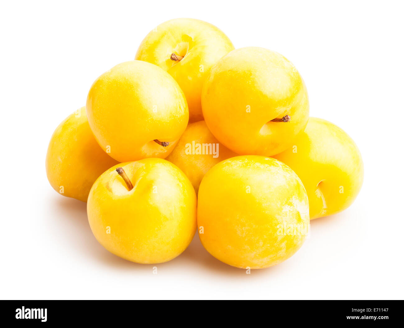 Isolé de prune jaune Banque D'Images