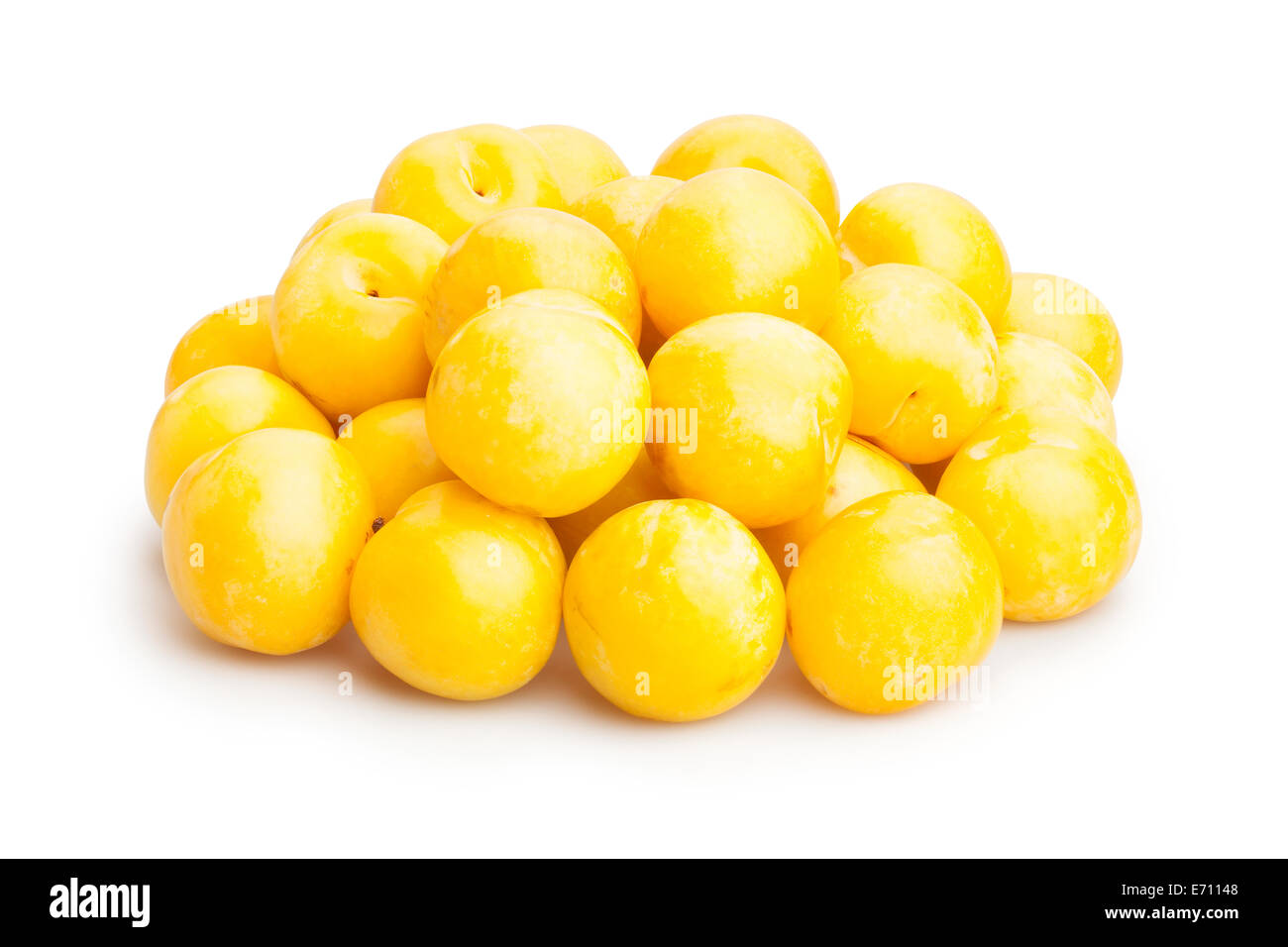 Isolé de prune jaune Banque D'Images