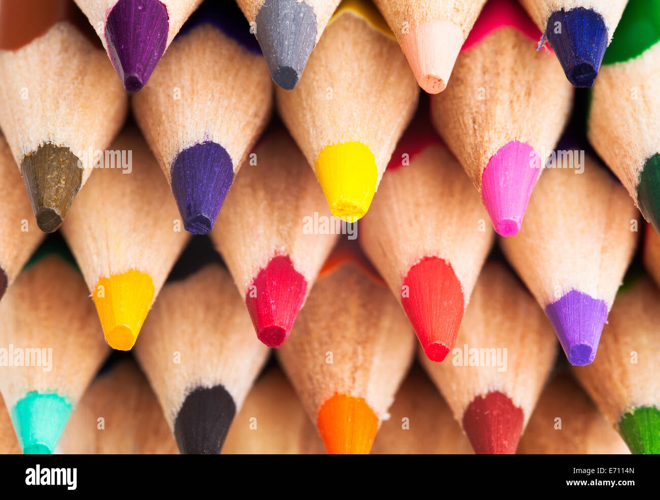 Motif crayons de couleur Banque D'Images