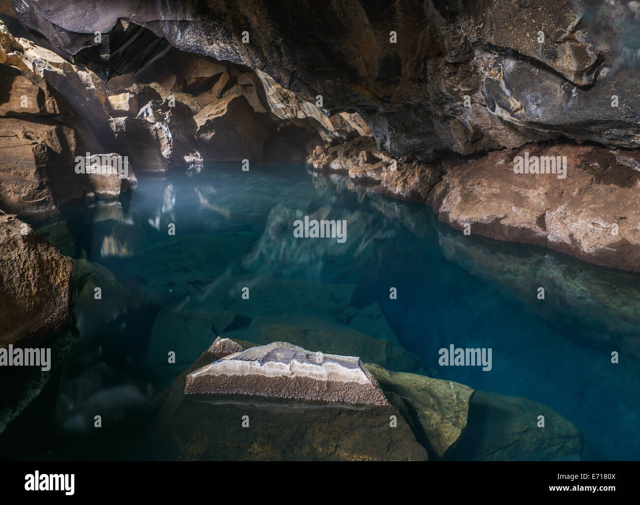 L'Islande, 73320 Grotagja, Grotte Banque D'Images