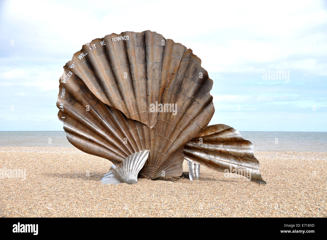 Sculpture de pétoncles à Aldeburgh Banque D'Images