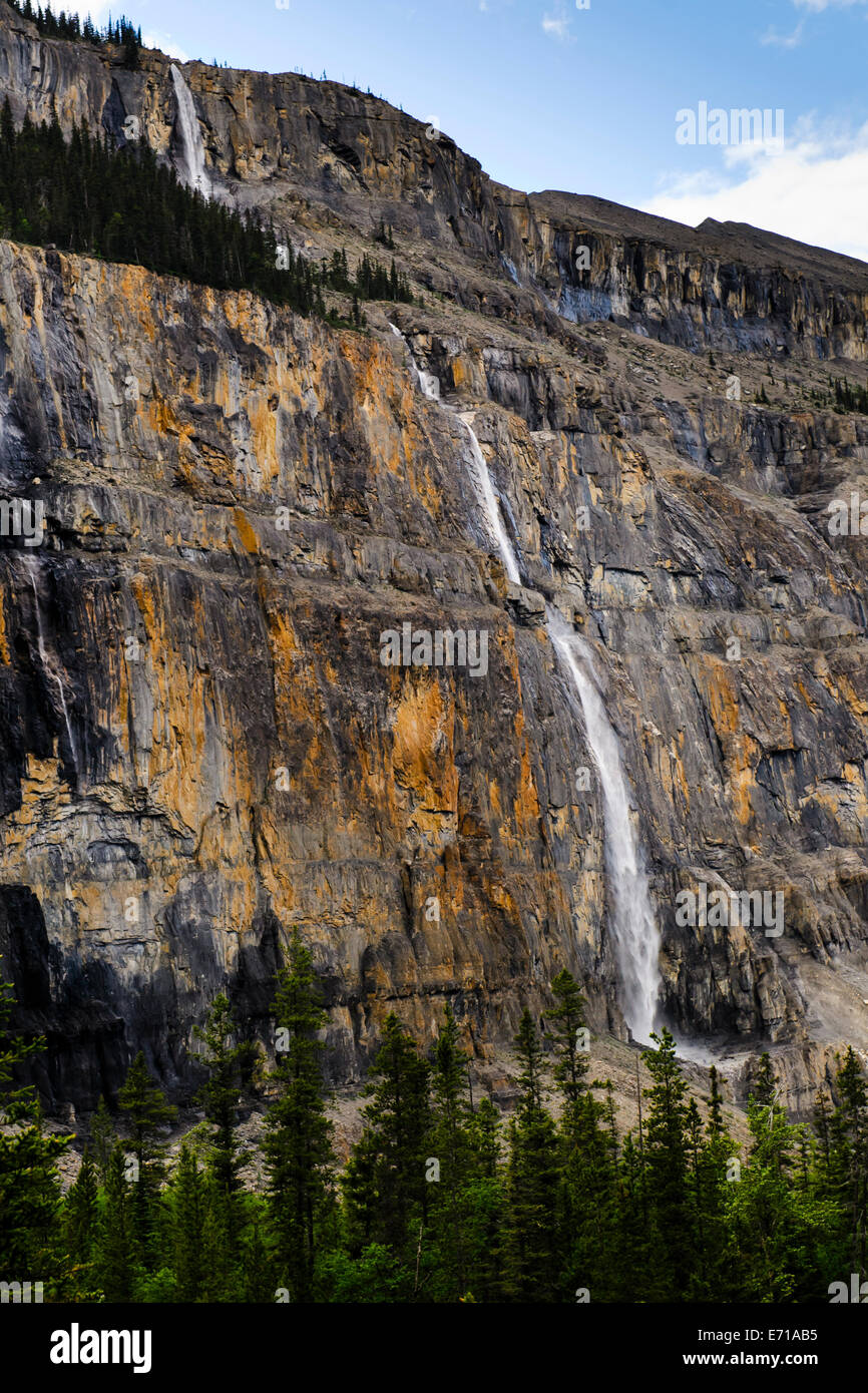 Randonnée panoramique sur la montagne, vue sur Berg Lake Trail, le parc provincial du mont Robson British Columbia Canada Banque D'Images