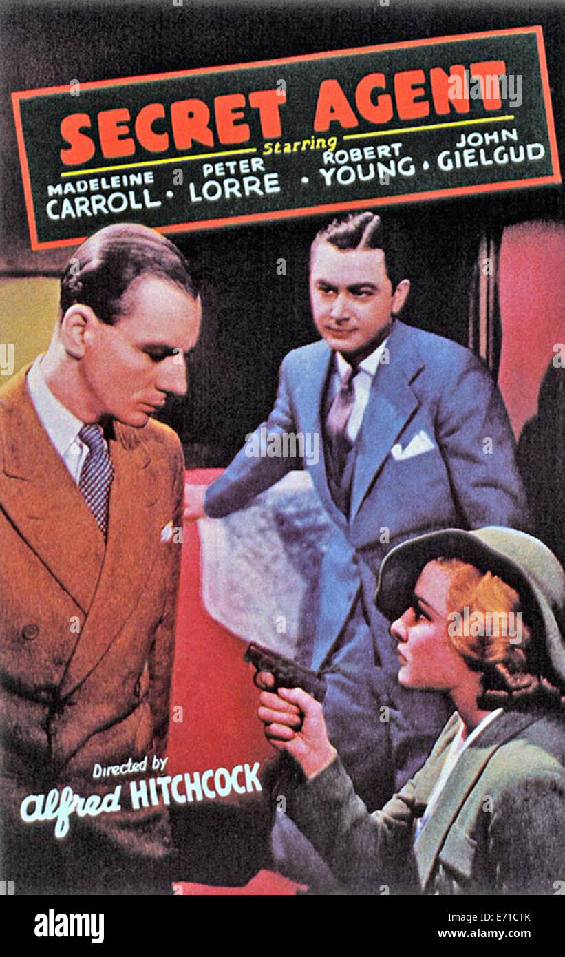 Agent secret - Film Poster - Réalisateur : Alfred Hitchcock - 1936 Banque D'Images